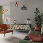 COCOA FRUITS 3-Door TV Stand in Black Finish