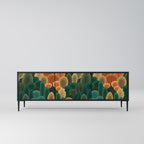 AUTUMN KALEIDOSCOPE 3-Door TV Stand in Black Finish