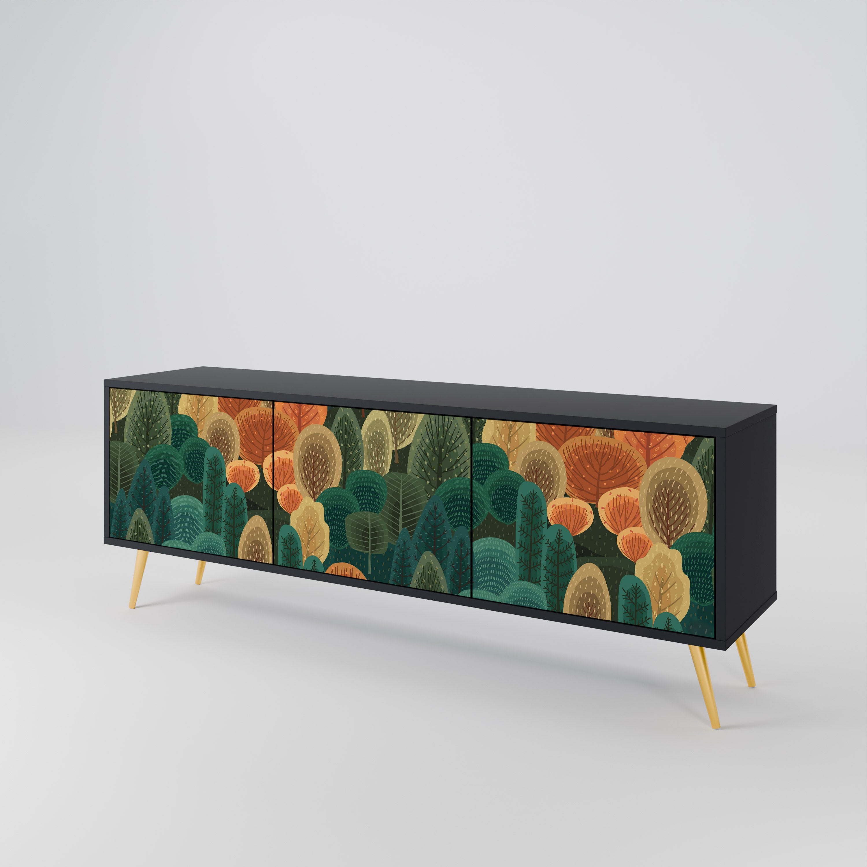 AUTUMN KALEIDOSCOPE 3-Door TV Cabinet