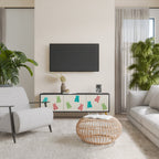 GUMMY BEARS Móvel de TV com 3 Portas em Acabamento Preto