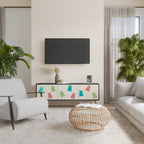 GUMMY BEARS Móvel de TV com 3 Portas em Acabamento Preto