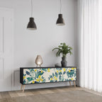 LEMON TREE Móvel de TV com 3 Portas em Acabamento Preto