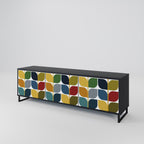 WEIGHTLESS HOURS 3-Door TV Stand in Black Finish