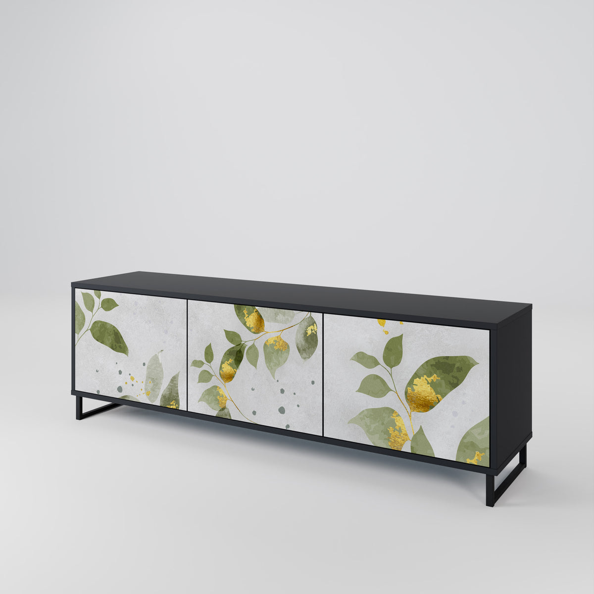 ELEGANT BOTANICS Móvel de TV de 3 Portas