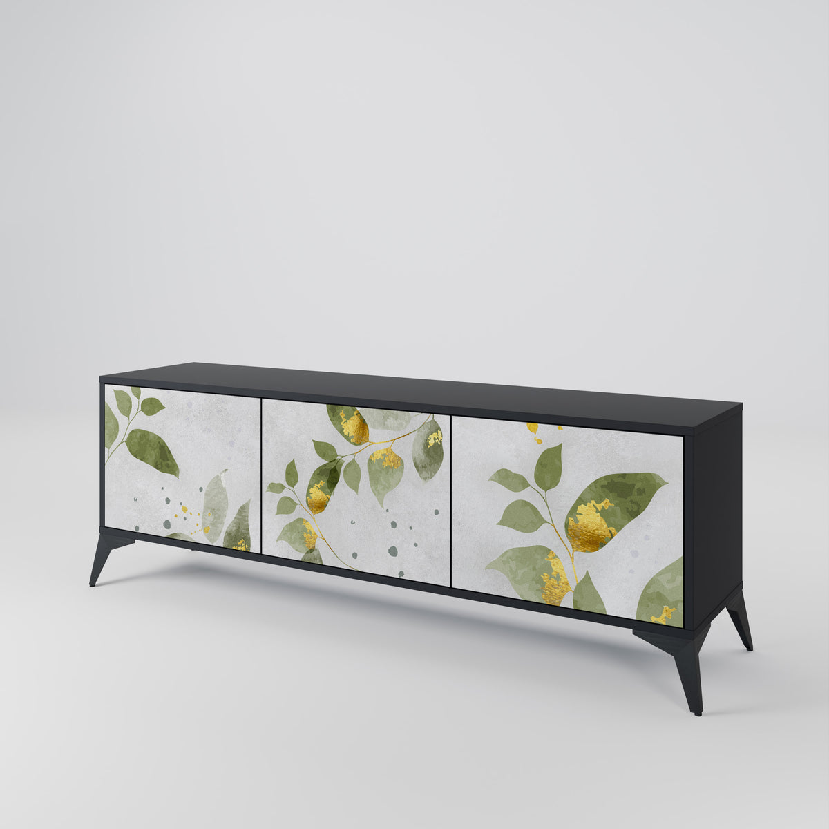 ELEGANT BOTANICS Móvel de TV de 3 Portas