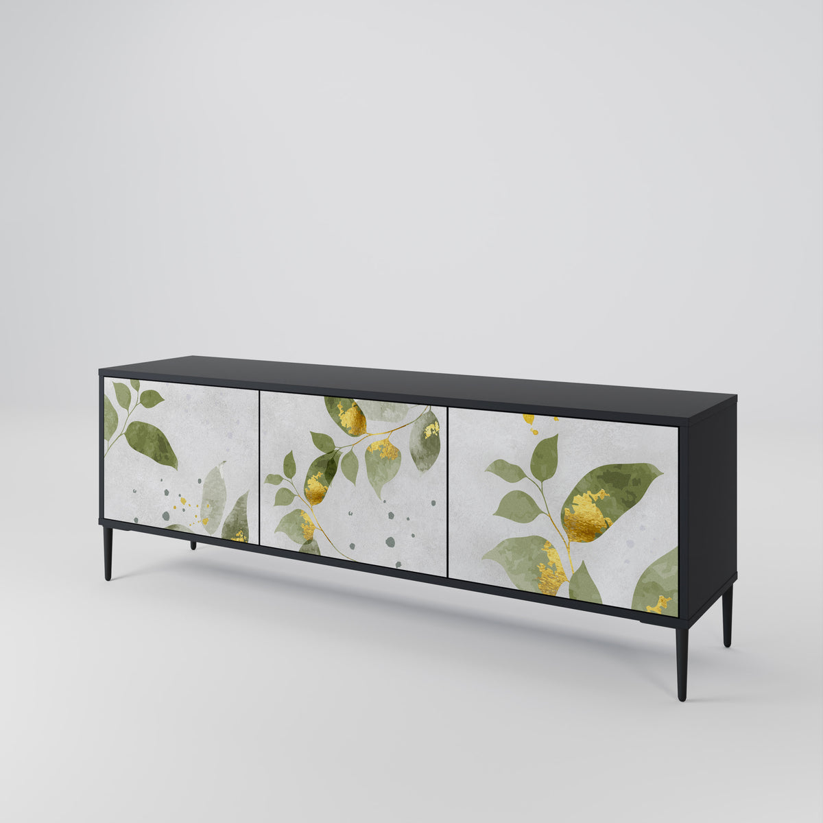 ELEGANT BOTANICS Móvel de TV de 3 Portas
