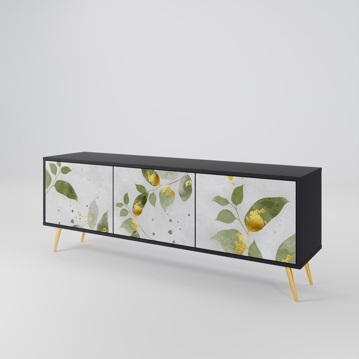 ELEGANT BOTANICS Móvel de TV de 3 Portas