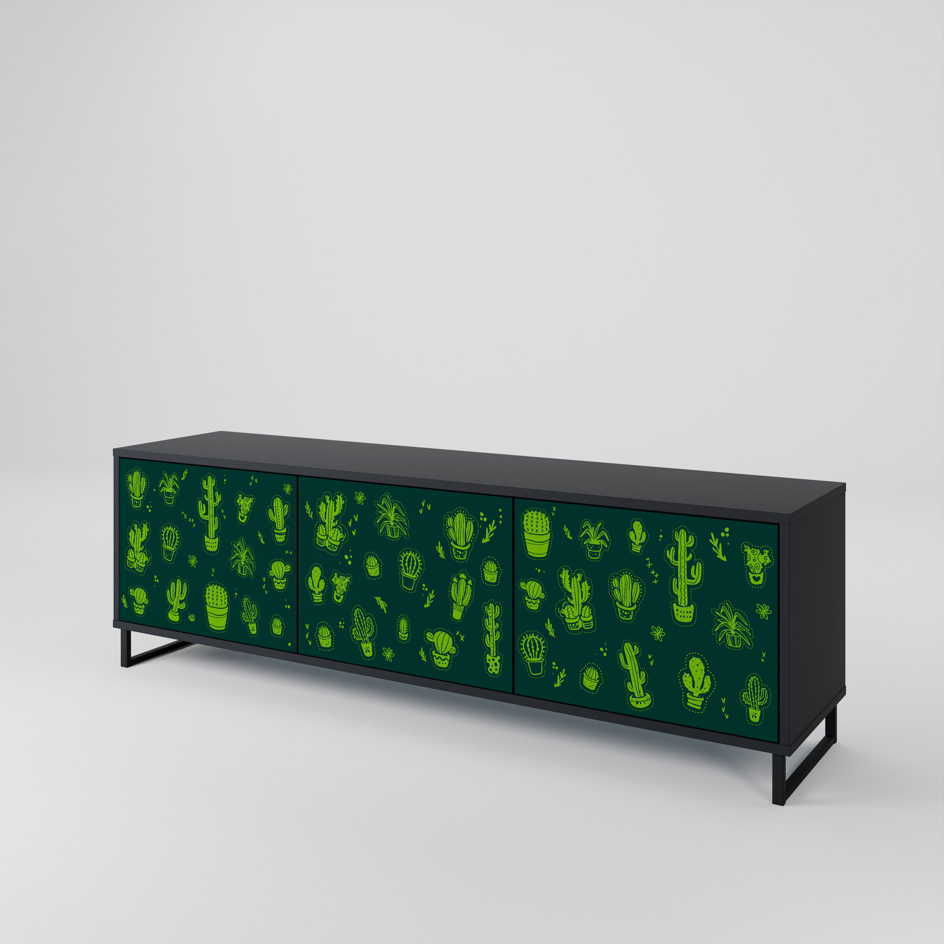 DESERT GREEN 3-Door TV Cabinet