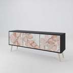 AUTUMN FRAGILITY Móvel de TV com 3 Portas em Acabamento Preto