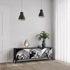 BIKE ENERGY Móvel de TV com 3 Portas em Acabamento Preto