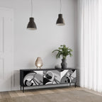 BIKE ENERGY Móvel de TV com 3 Portas em Acabamento Preto