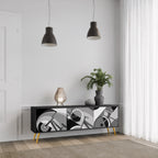 BIKE ENERGY Móvel de TV com 3 Portas em Acabamento Preto