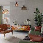 TRACES OF AUTUMN Móvel de TV com 3 Portas em Acabamento Preto