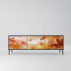 TRACES OF AUTUMN Móvel de TV com 3 Portas em Acabamento Preto