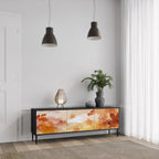 TRACES OF AUTUMN Móvel de TV com 3 Portas em Acabamento Preto