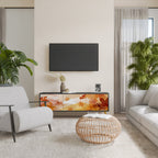 TRACES OF AUTUMN Móvel de TV com 3 Portas em Acabamento Preto