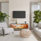 TRACES OF AUTUMN Móvel de TV com 3 Portas em Acabamento Preto