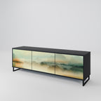 MORNING BY THE LAKE Móvel de TV com 3 Portas em Acabamento Preto