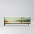 MORNING BY THE LAKE Móvel de TV com 3 Portas em Acabamento Preto