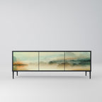 MORNING BY THE LAKE Móvel de TV com 3 Portas em Acabamento Preto