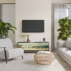 MORNING BY THE LAKE Móvel de TV com 3 Portas em Acabamento Preto