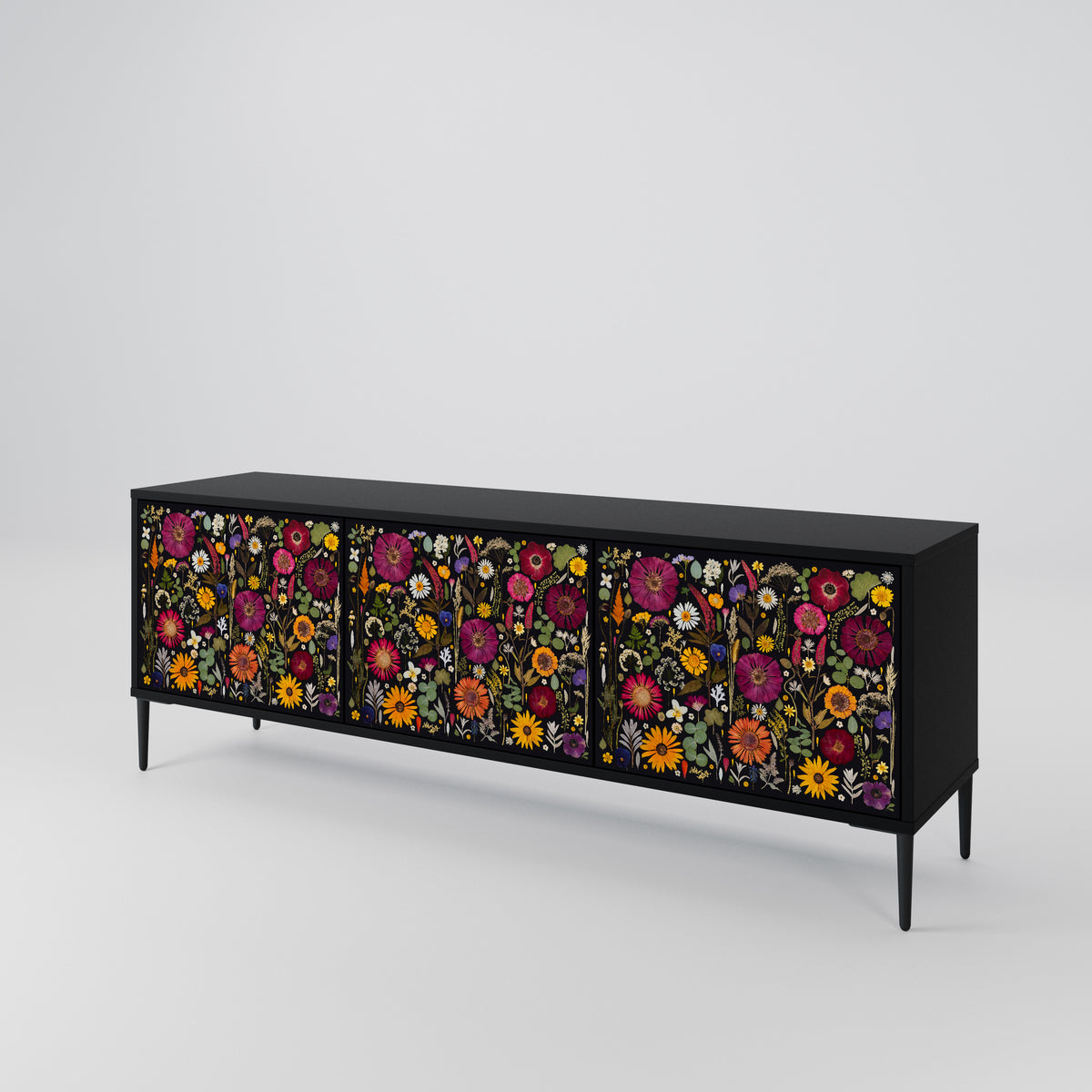 MIDNIGHT GARDEN 3-Door TV Cabinet