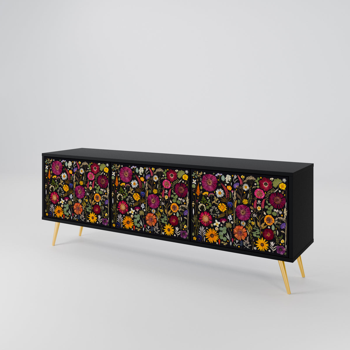 MIDNIGHT GARDEN 3-Door TV Cabinet