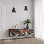 SPROUTING GRACE Móvel de TV com 3 Portas em Acabamento Preto