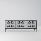 MAJESTIC STEED 3-Door TV Stand in Black Finish