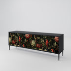 AVIAN GREENERY Móvel de TV com 3 Portas em Acabamento Preto