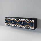 ARTFUL GEOMETRY Móvel de TV com 3 Portas em Acabamento Preto