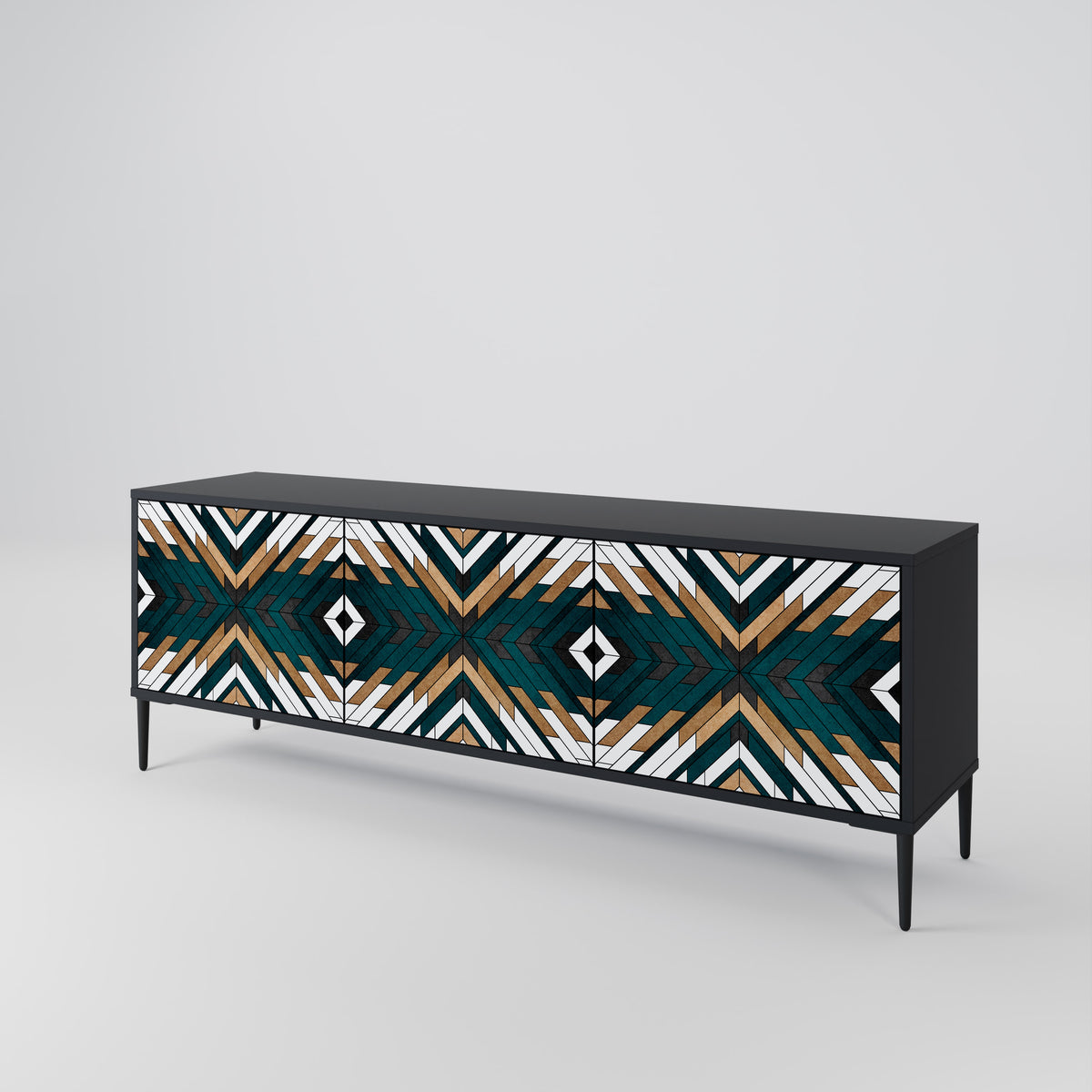 ARTISTIC GEOMETRY 3-Door TV Cabinet