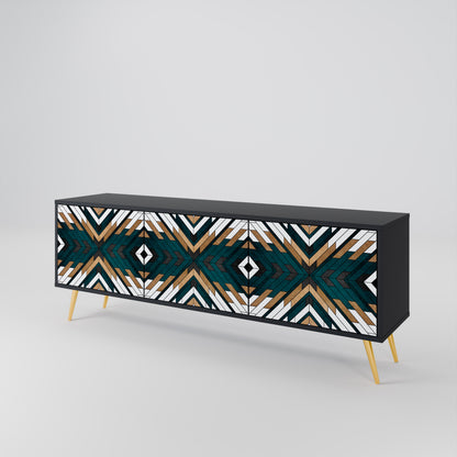 ARTISTIC GEOMETRY 3-Door TV Cabinet