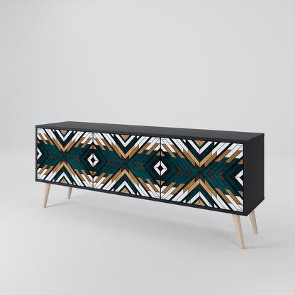 ARTISTIC GEOMETRY 3-Door TV Cabinet