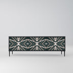 DIMENSION DELIGHTS Móvel de TV com 3 Portas em Acabamento Preto