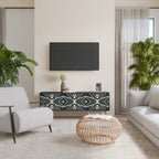 DIMENSION DELIGHTS Móvel de TV com 3 Portas em Acabamento Preto