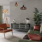 DIMENSION DELIGHTS Móvel de TV com 3 Portas em Acabamento Preto