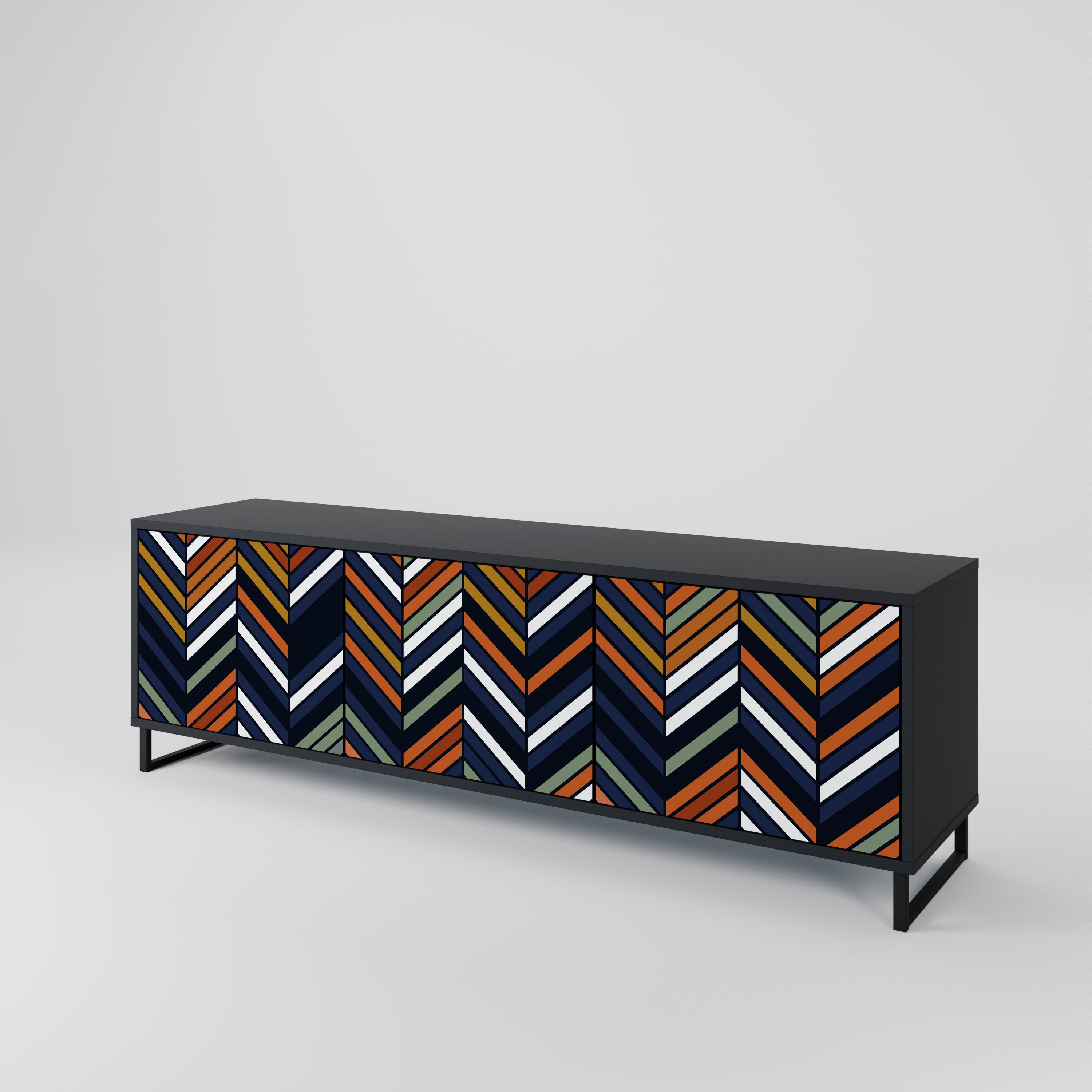 VIBRANT PATCHWORK 3-Door TV Cabinet
