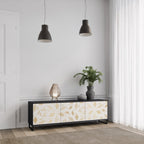 SPOTTED DAZE Móvel de TV com 3 Portas em Acabamento Preto