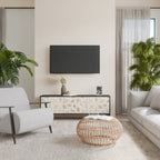 SPOTTED DAZE Móvel de TV com 3 Portas em Acabamento Preto