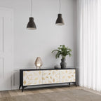 SPOTTED DAZE Móvel de TV com 3 Portas em Acabamento Preto