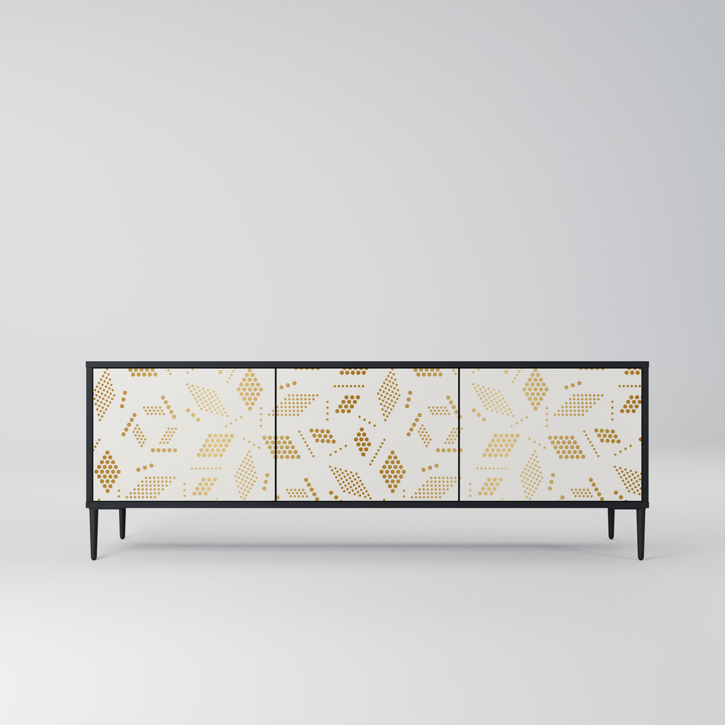 SPOTTED DAZE Móvel de TV com 3 Portas em Acabamento Preto