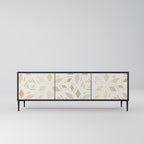 SPOTTED DAZE Móvel de TV com 3 Portas em Acabamento Preto