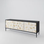 SPOTTED DAZE Móvel de TV com 3 Portas em Acabamento Preto