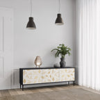 SPOTTED DAZE Móvel de TV com 3 Portas em Acabamento Preto