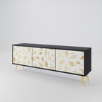 SPOTTED DAZE Móvel de TV com 3 Portas em Acabamento Preto