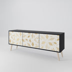 SPOTTED DAZE Móvel de TV com 3 Portas em Acabamento Preto