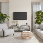 TIMELESS GLIDE Móvel de TV com 3 Portas em Acabamento Preto