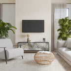 TIMELESS GLIDE Móvel de TV com 3 Portas em Acabamento Preto