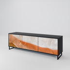 SANDHILLS SPLENDOUR Móvel de TV com 3 Portas em Acabamento Preto